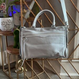 Rebecca Minkoff Light Gray Satchel with Detachable Strap
